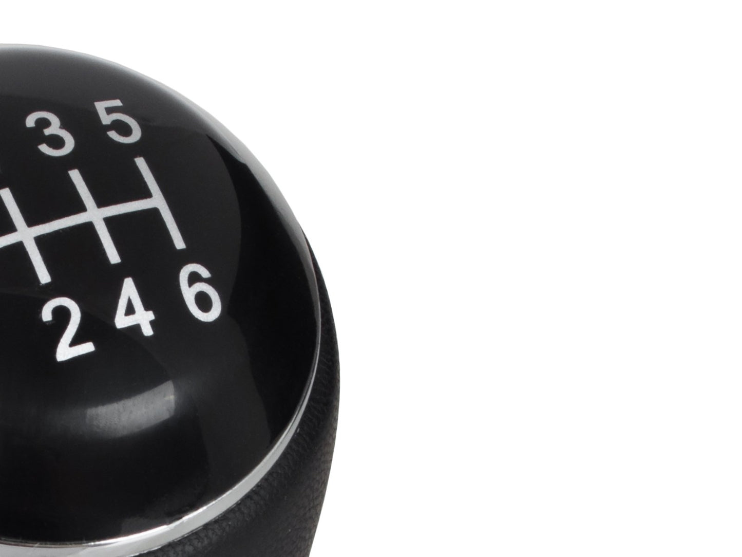 VW Passat B6 06-11 gear knob BLACK LEATHER 6 SPEED