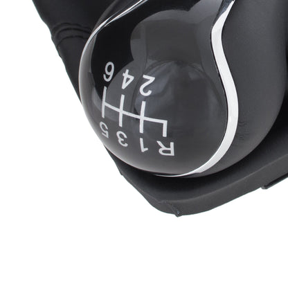 Seat Leon III 12-17 gear knob BLACK ECO-LEATHER + gaiter with frame 6 SPEEDS