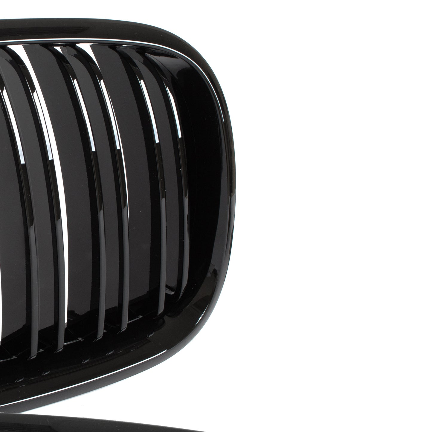 BMW X6 E71 07-14 grilles between headlights (kidneys) left + right set BLACK GLOSSY DOUBLE BAR