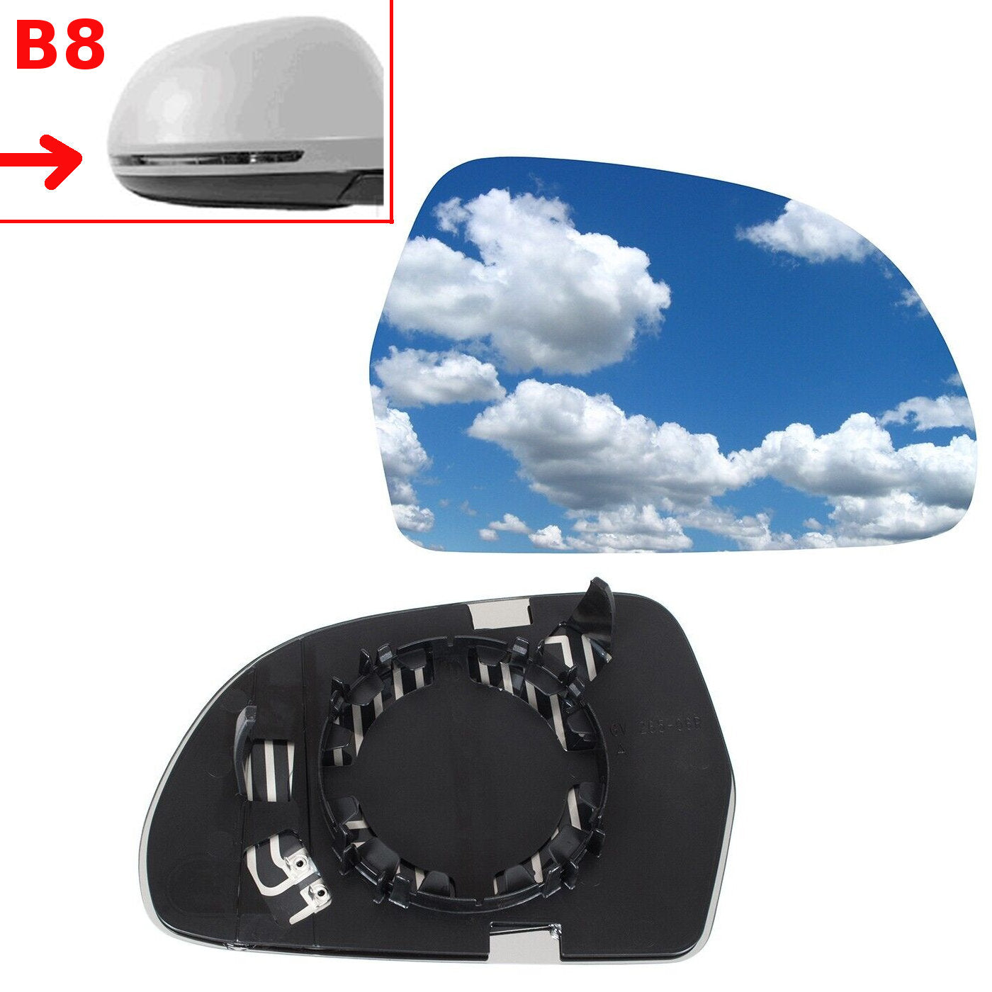 Audi A5 8T 07-17 HEATED mirror glass right