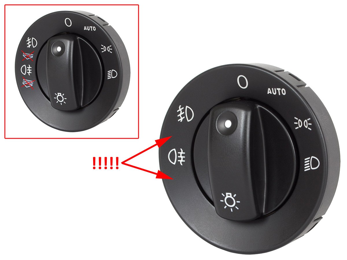 Audi A4 00-07 headlamp switch repair kit + AUTO - NO ARROWS