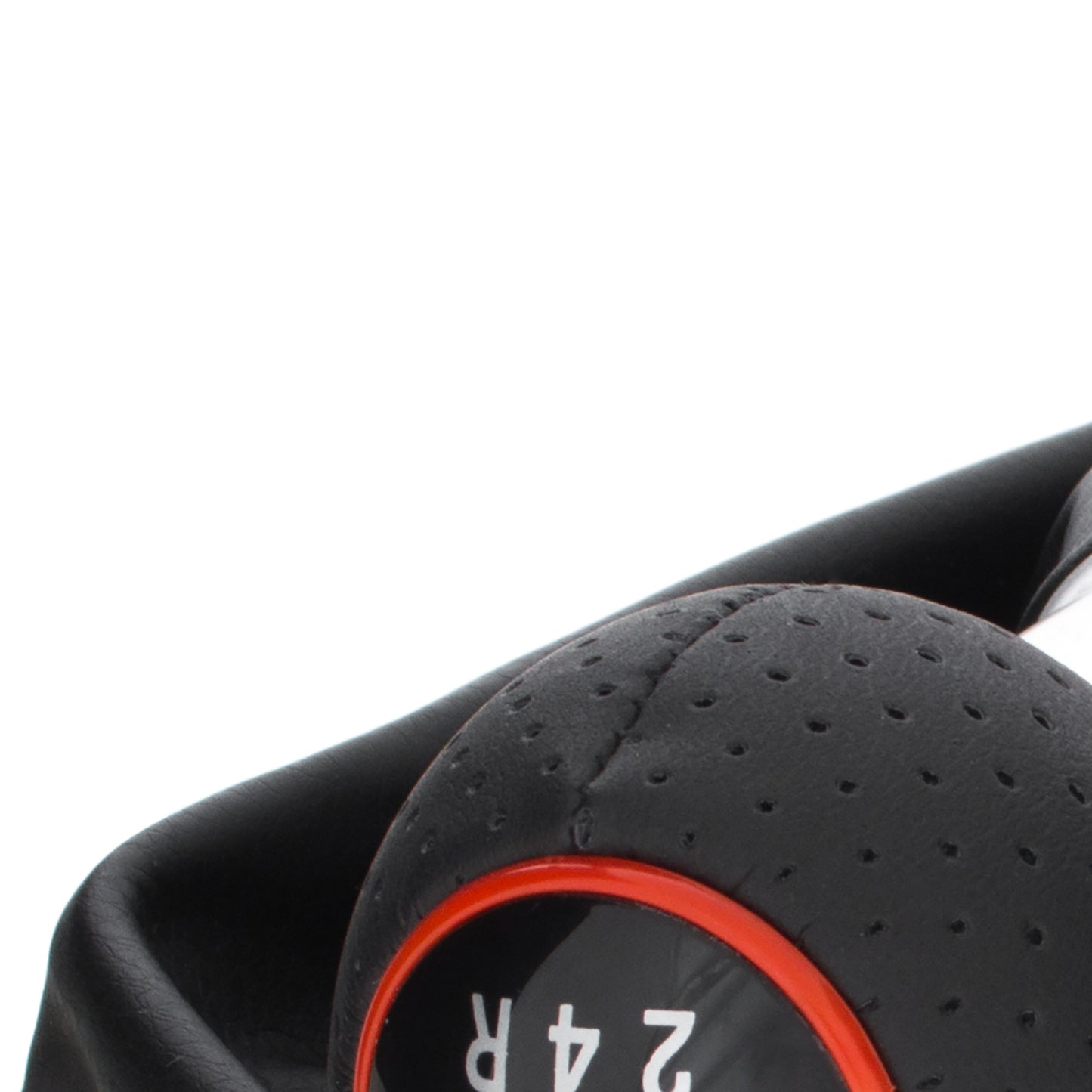 Audi A3 I 8L 96-03 gear knob BLACK + BLACK GAITER with RED STITCHING RED RING 5 GEARS REVERSE AT THE BOTTOM