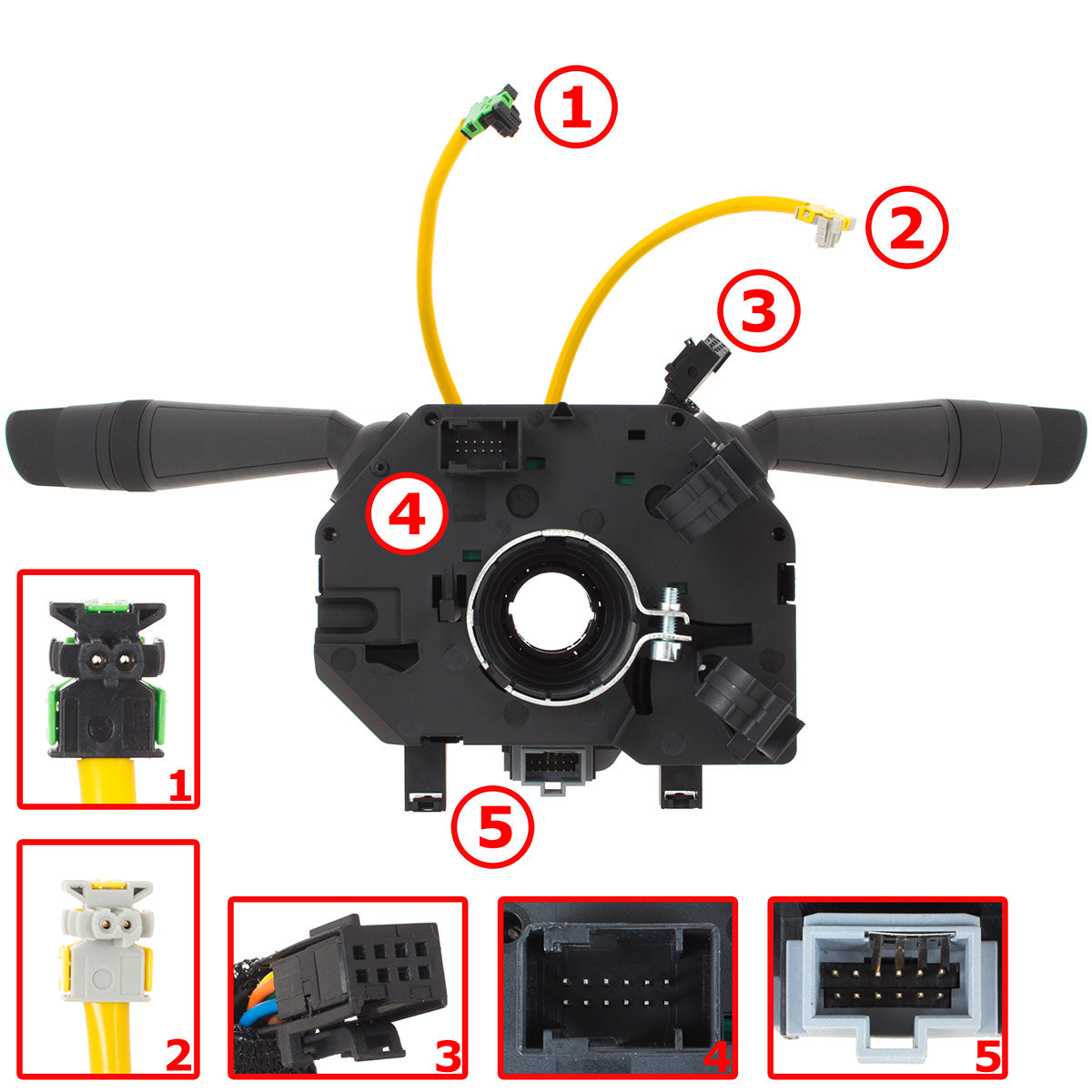 Fiat Grande Punto 2005 - steering column stalk COMBINATION SWITCH with ribbon cable