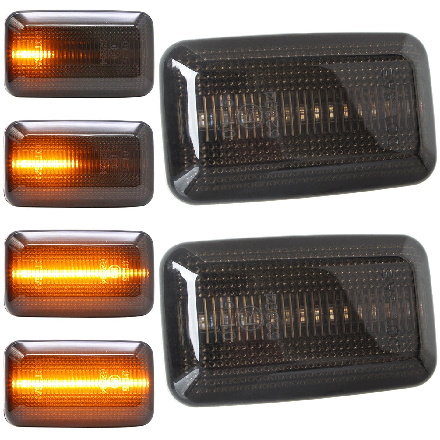 VW Corrado Golf I II Jetta I II LED Smoked Dynamic Side Indicator 2 pcs. SET