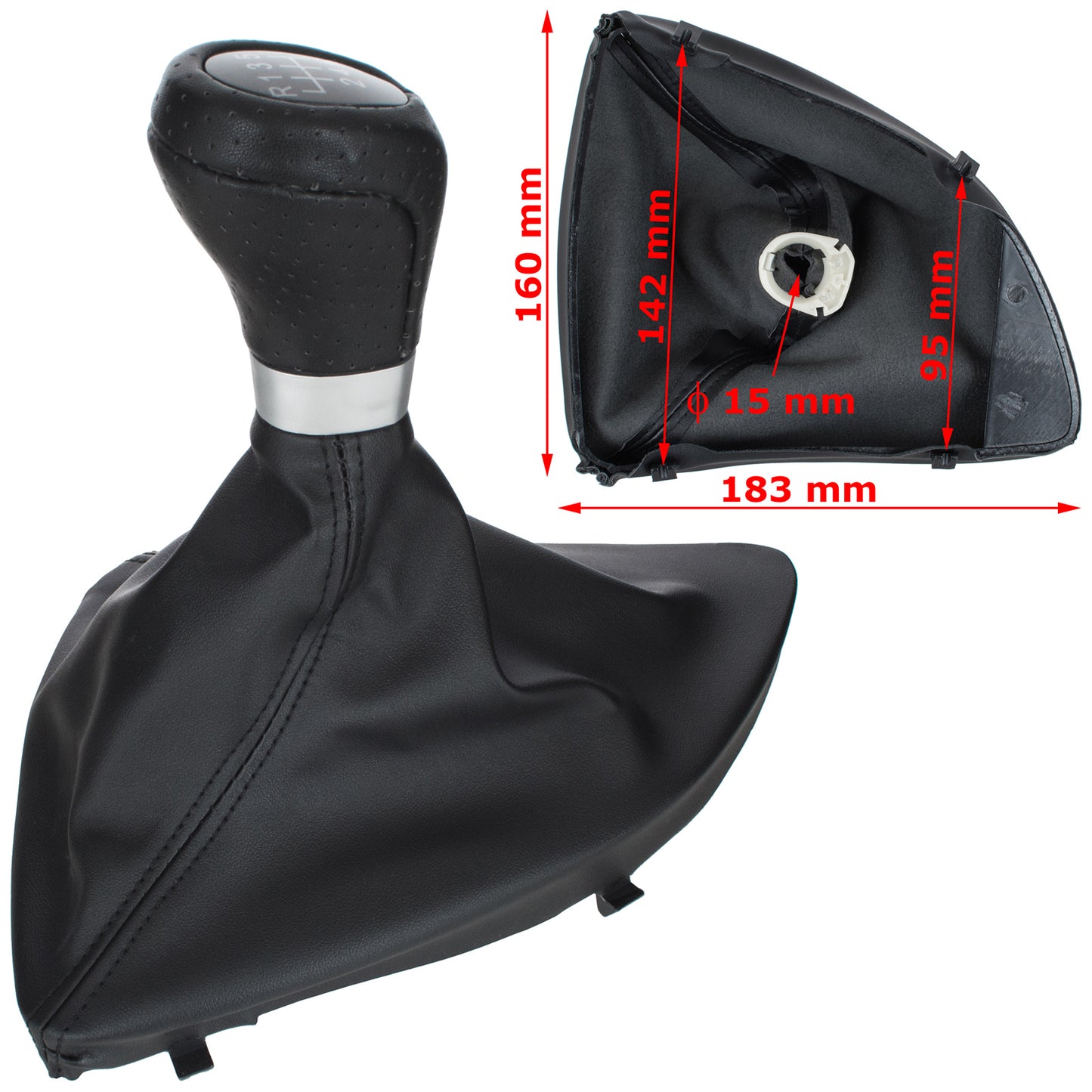 BMW 1 E87 04-07 gear knob BLACK 6 SPEED + GAITER