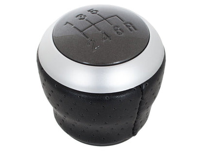 Hyundai Coupe 02-08 gear knob BLACK LEATHER + GREY + SILVER 6 SPEED