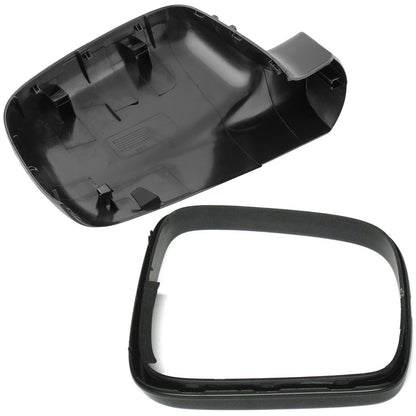 VW T5 03-15 obudowa + ramka lusterka zewnętrznego CZARNA lewa 2 szt. KPL