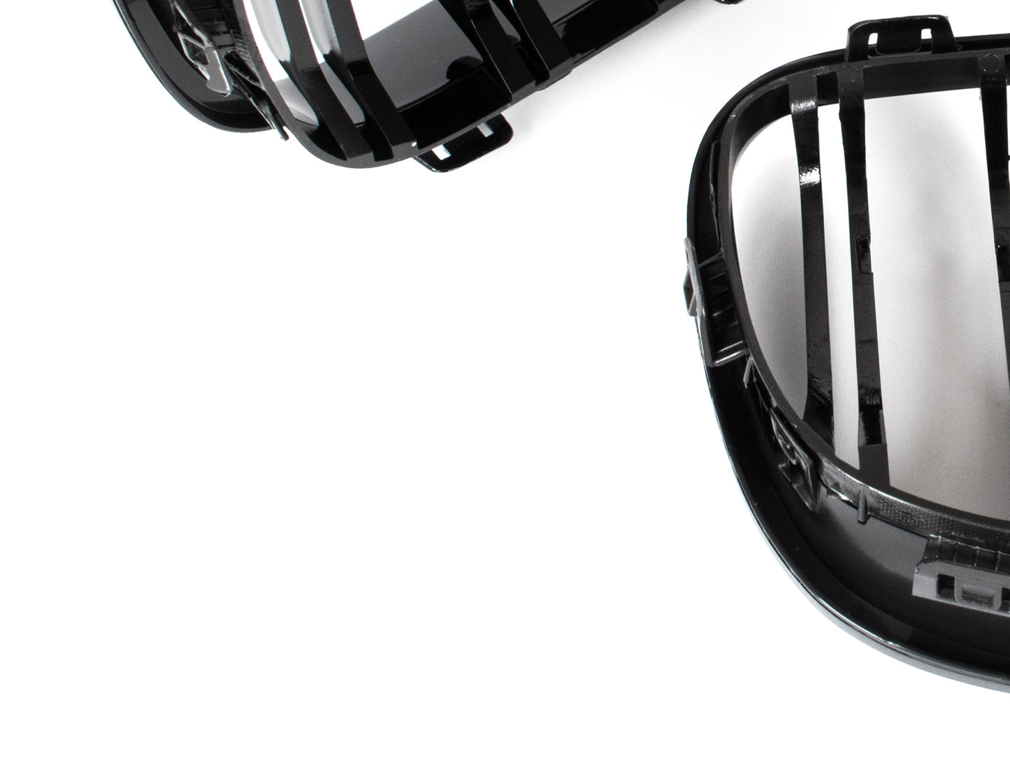 BMW 1 F20 / F21 11-14 3/5D HATCHBACK grilles (kidneys) left + right set BLACK GLOSSY DOUBLE BAR