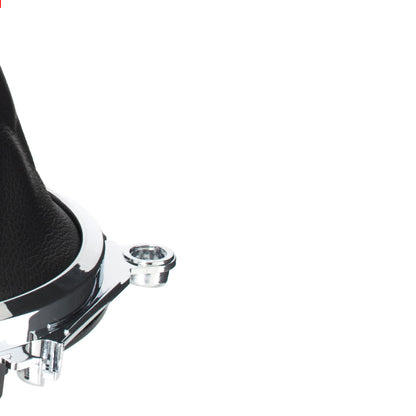 Audi TT 8J 06-14 BLACK / CHROME gear knob + BLACK GAITER WITH CHROME FRAME 6 SPEED