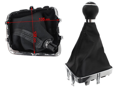 VW Tiguan 2007 - BLACK Gear Shift Knob 6-SPEED + GAITER 12 MM HOLE