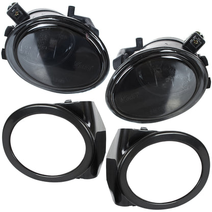 BMW 3 E46 M-Package M3 98-04 SMOKED fog lights with frames left + right 4 pcs. SET