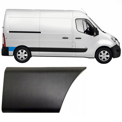 Renault Master III 2010- L2 version side molding BEHIND rear wheel WITHOUT HOLE right