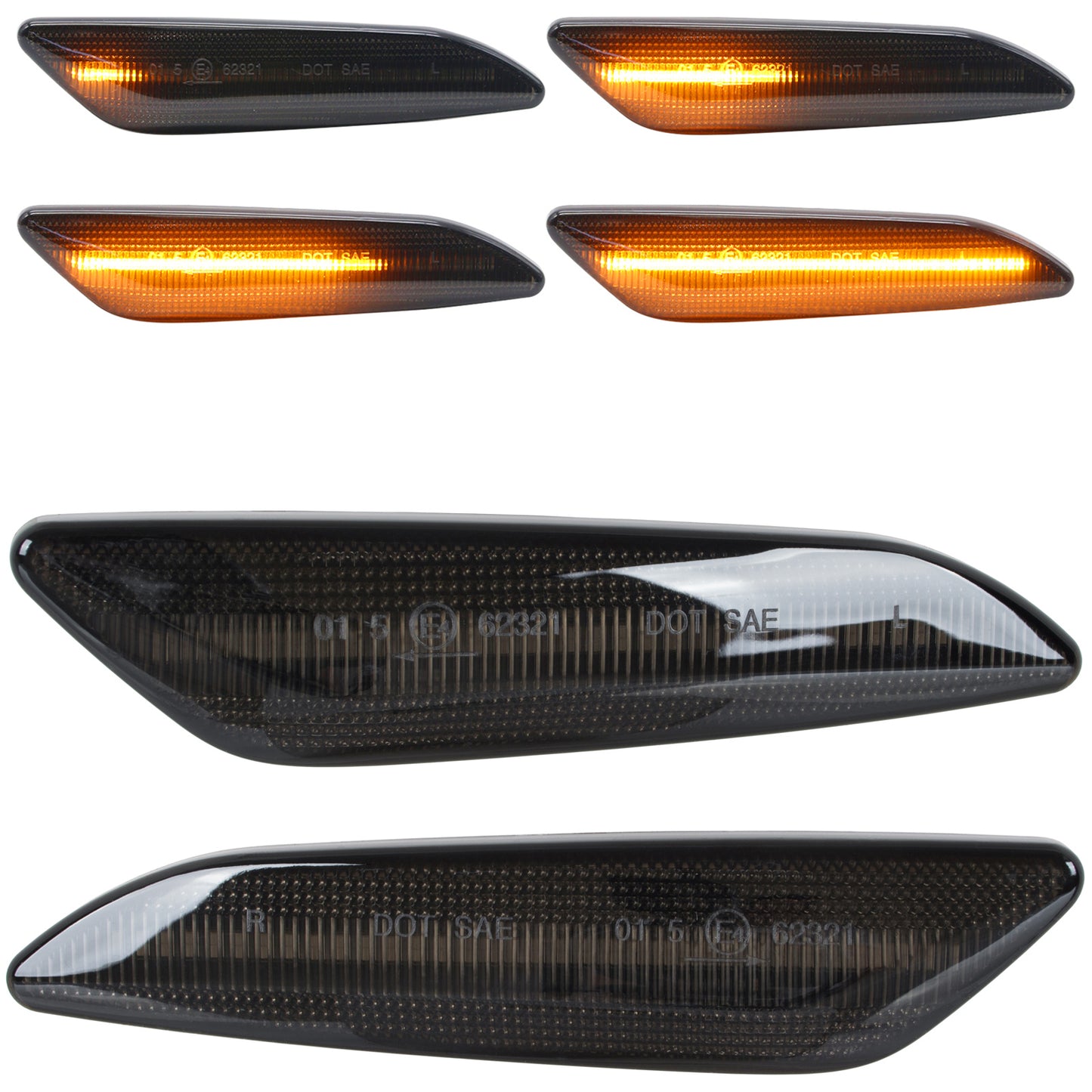 Fiat Tipo 2015- LED SMOKED DYNAMIC side indicators 2 pcs. SET