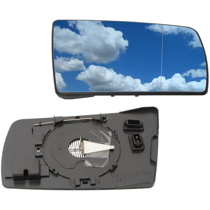 Mercedes W202 C-class 93-01 mirror glass HEATED BLUE right