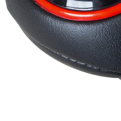 Audi Seat Skoda VW gear knob BLACK + RED RING + CHROME 6 SPEEDS
