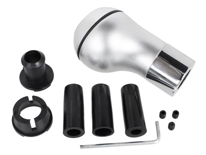 BMW E39 E46 E53 E60 E61 E81 E82 E83 E85 E87 E90 E91 E92 E93 Gear knob SILVER+CHROME 5 SPEEDS