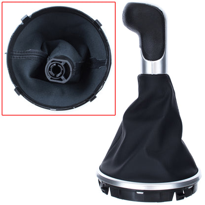 Skoda Fabia II 07-12 gear knob CHROME + GAITER
