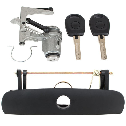 VW Polo IV 9N 01-09 klamka zewnętrzna + wkładka zamka tylnej klapy bagażnika 2 szt. KPL