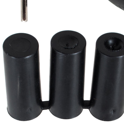 UNIVERSAL gear knob BLACK LEATHER + CHROME 5 GEARS