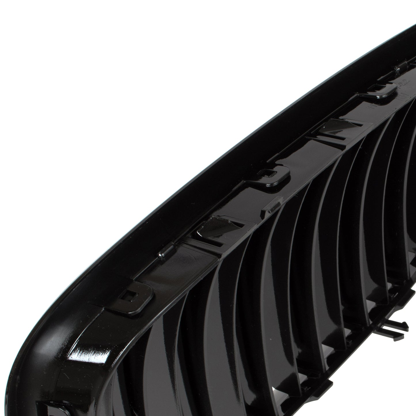 BMW X6 E71 07-14 grilles between headlights (kidneys) left + right set BLACK GLOSSY DOUBLE BAR