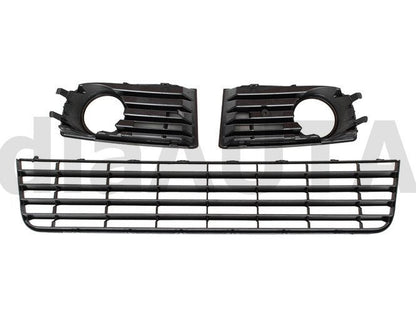 VW Golf V 2003- WITH FOG LIGHTS grille left + right + central set for front bumper.