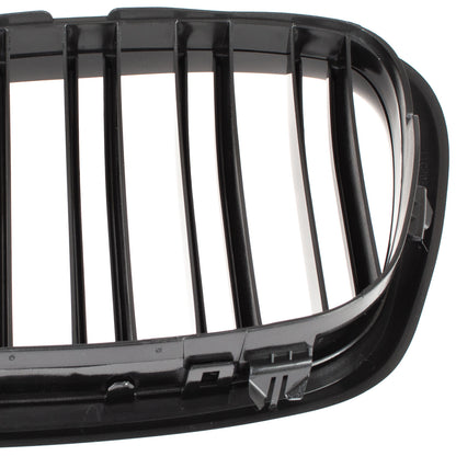 BMW 5 E39 95-03 SEDAN / ESTATE grilles (kidneys) left + right set BLACK GLOSSY DOUBLE BAR