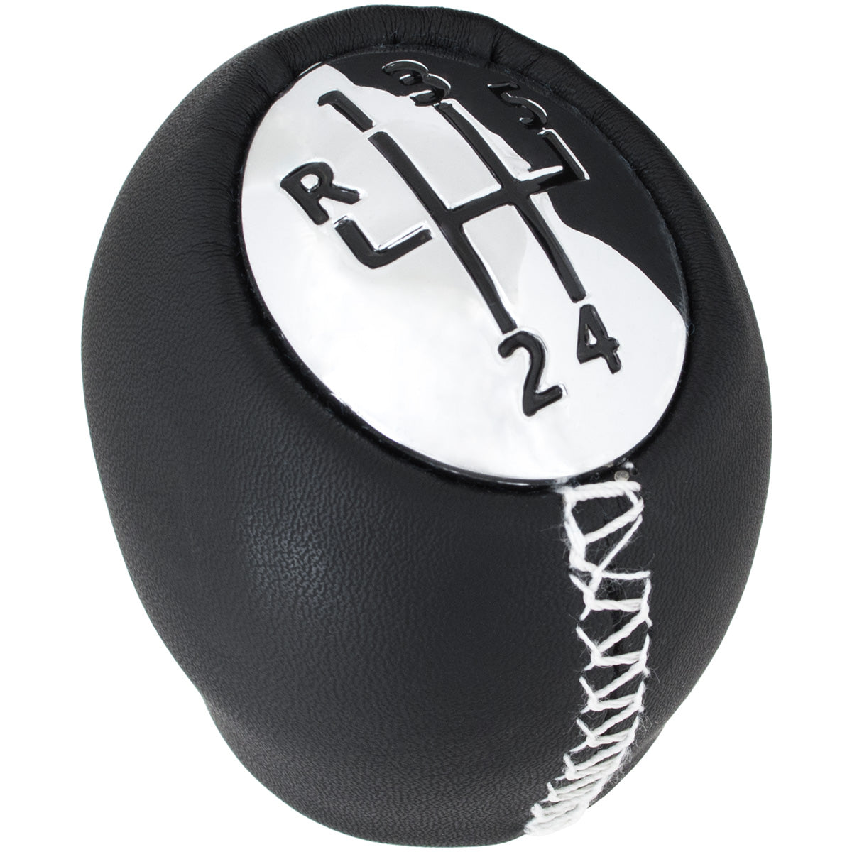 Renault Espace IV Gear knob 5 SPEEDS BLACK LEATHER + CHROME