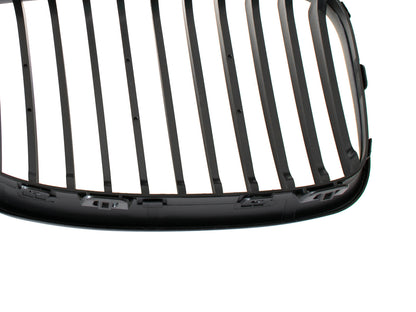 BMW 1 E81 E82 E87 E88 07-11 grilles (kidneys) left + right set BLACK MATTE