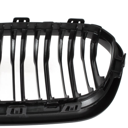 BMW 1 F21 15-18 grilles between headlights (kidneys) left + right set BLACK GLOSSY DOUBLE BAR