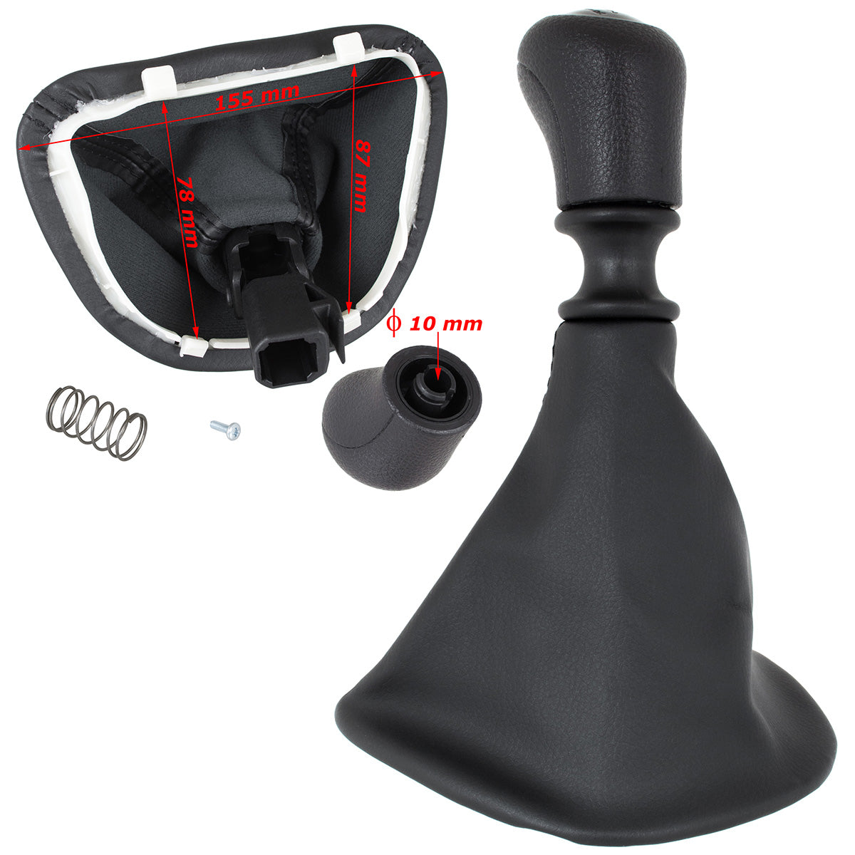 Mercedes Vito / Viano W639 03-10 gear knob BLACK + GAITER with frame 6 SPEEDS