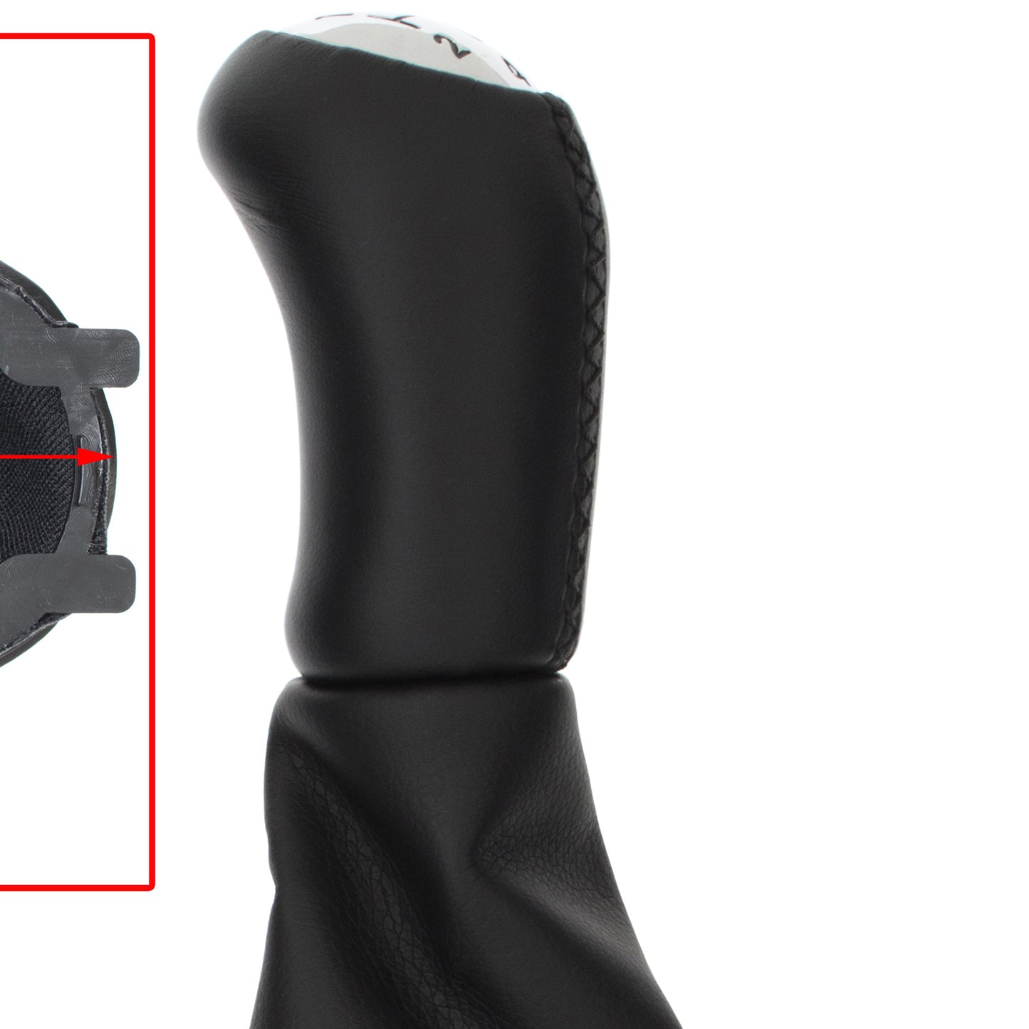 Renault Thalia 08-13 GEAR KNOB ECO-LEATHER + GAITER 5 SPEEDS