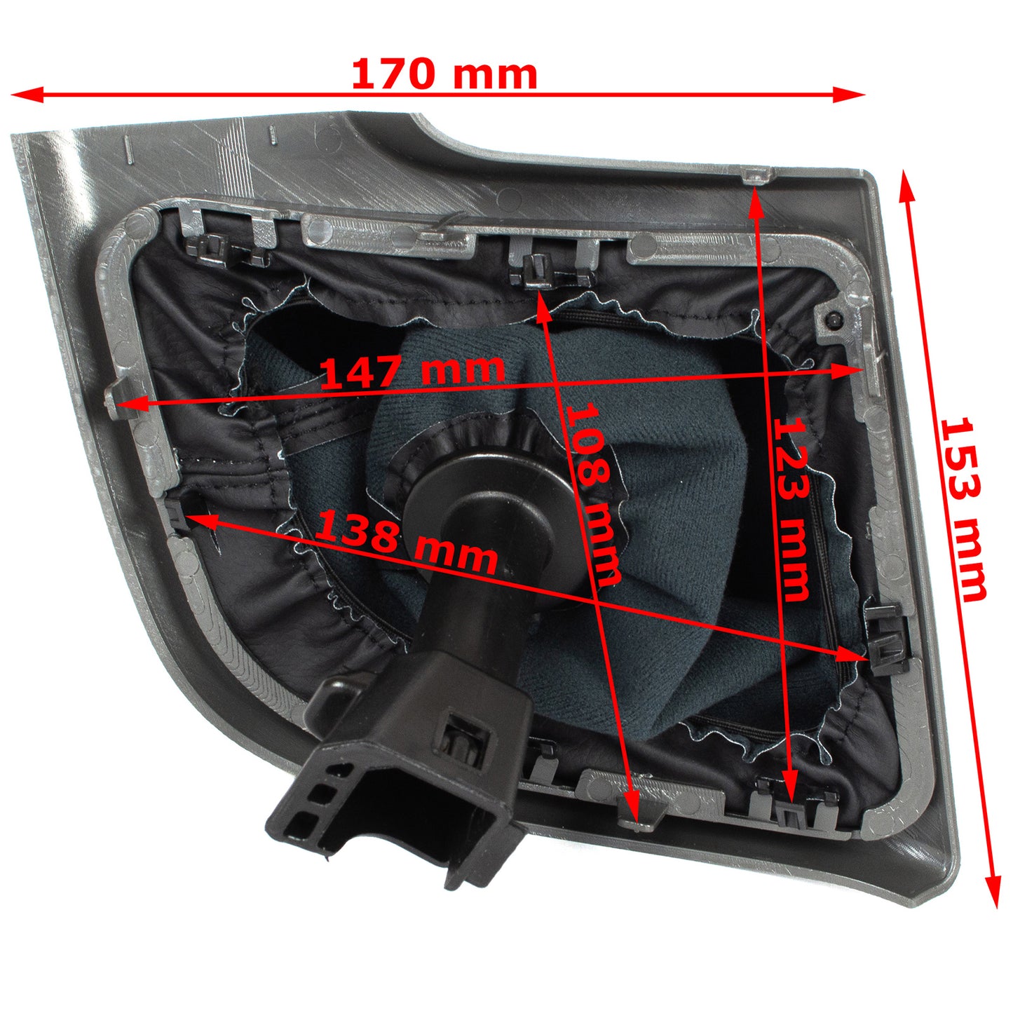 Fiat Ducato 2006 - gear stick gaiter BLACK + frame GREY