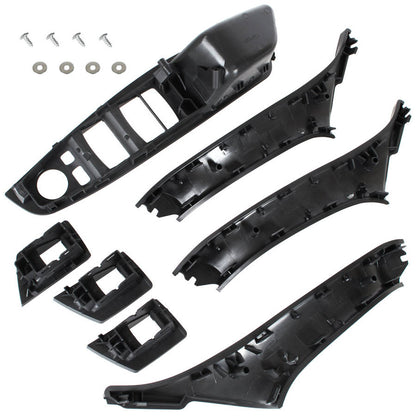 BMW 5 F10 F11 09-17 set maniglie interne anteriori 7 pezzi NERO
