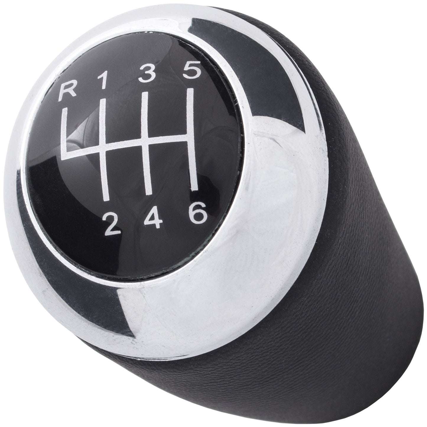 Mazda 3 06-12 gear knob BLACK + CHROME 6-SPEED