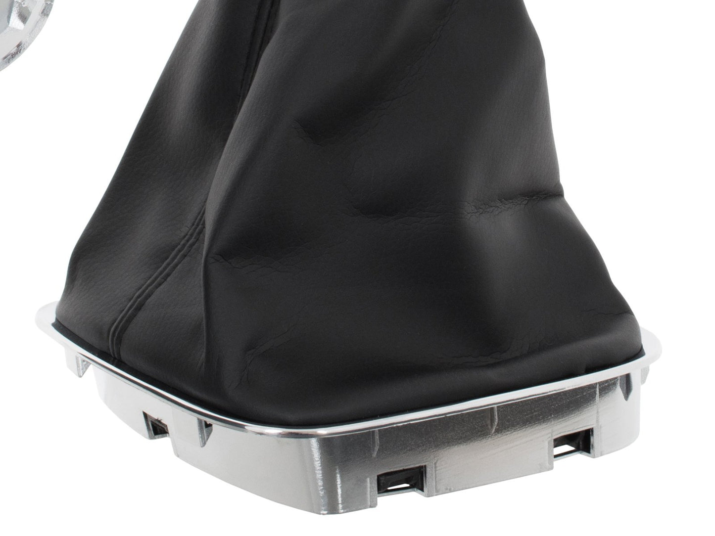 VW Polo V 6R 2009- Black Gear Knob + Chrome Frame Gaiter 5 SPEED