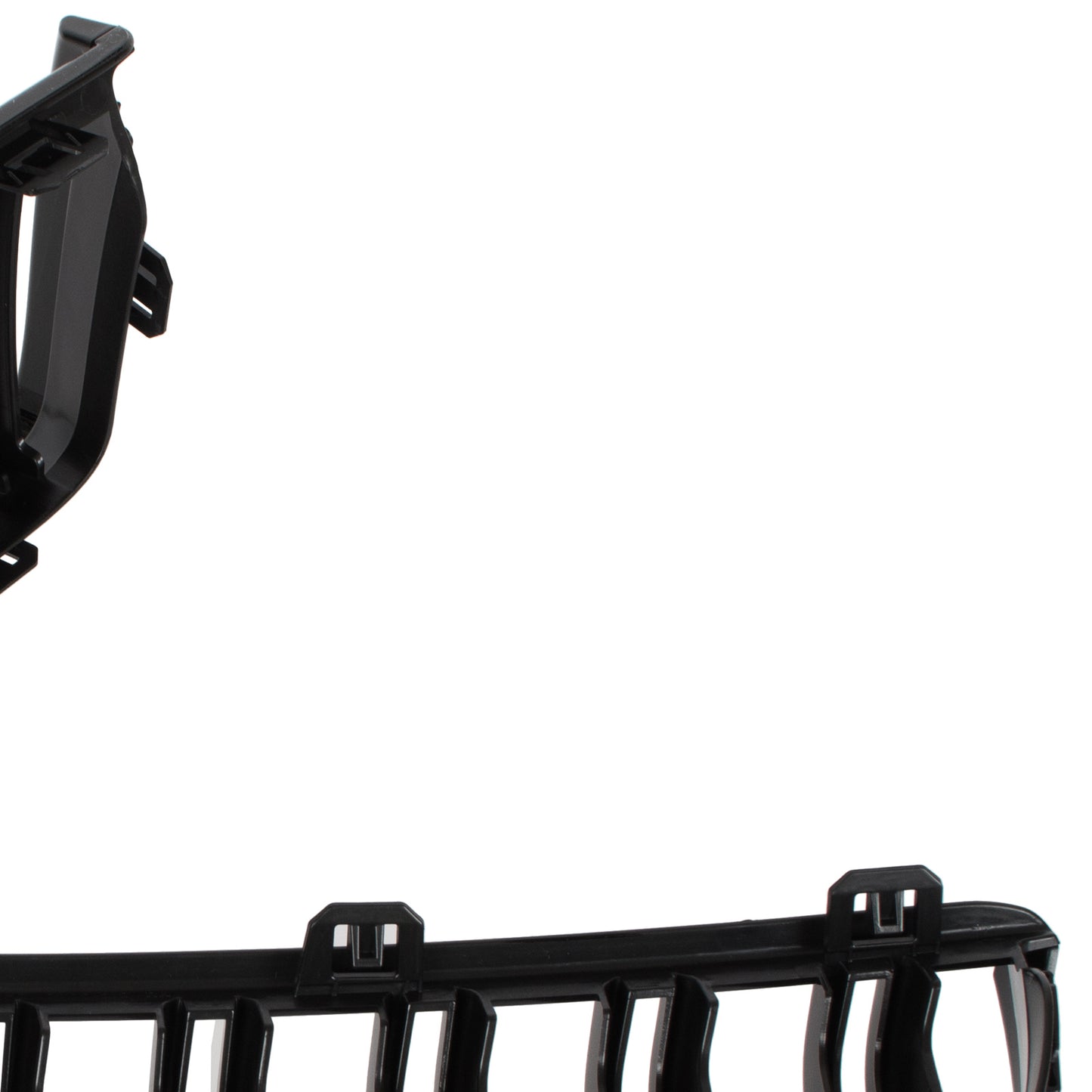 BMW 3 E90 / E91 04-09 SEDAN / WAGON grilles between headlights (kidneys) left + right set. BLACK GLOSSY DOUBLE BAR CURVED RIBS