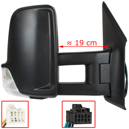 Mercedes Sprinter B907 B910 2018- electric heated exterior mirror LONG ARM 19 CM right