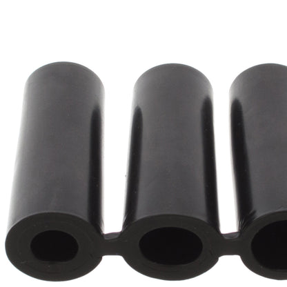 UNIVERSAL gear knob BLACK LEATHER + SILVER 6 SPEEDS