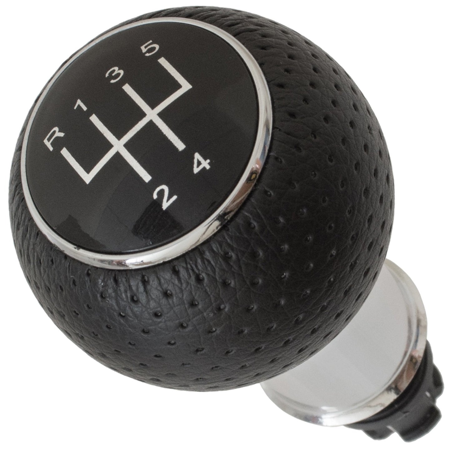 Audi A3 8P 03-12 Gear knob BLACK + CHROME 5-SPEED
