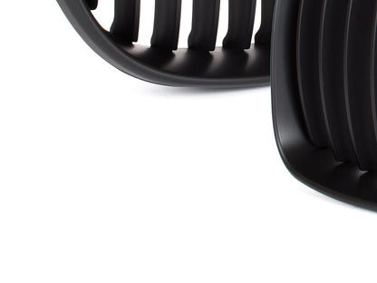 BMW 1 E81 E82 E87 E88 07-11 grilles (kidneys) left + right set BLACK MATTE