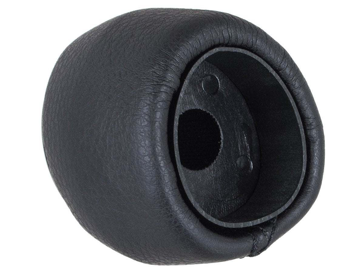 Saab 9-3 03-12 gear knob BLACK ECO-LEATHER + BLACK THREAD + SILVER 6 SPEEDS