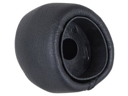 Saab 9-3 03-12 gear knob BLACK ECO-LEATHER + BLACK THREAD + SILVER 6 SPEEDS