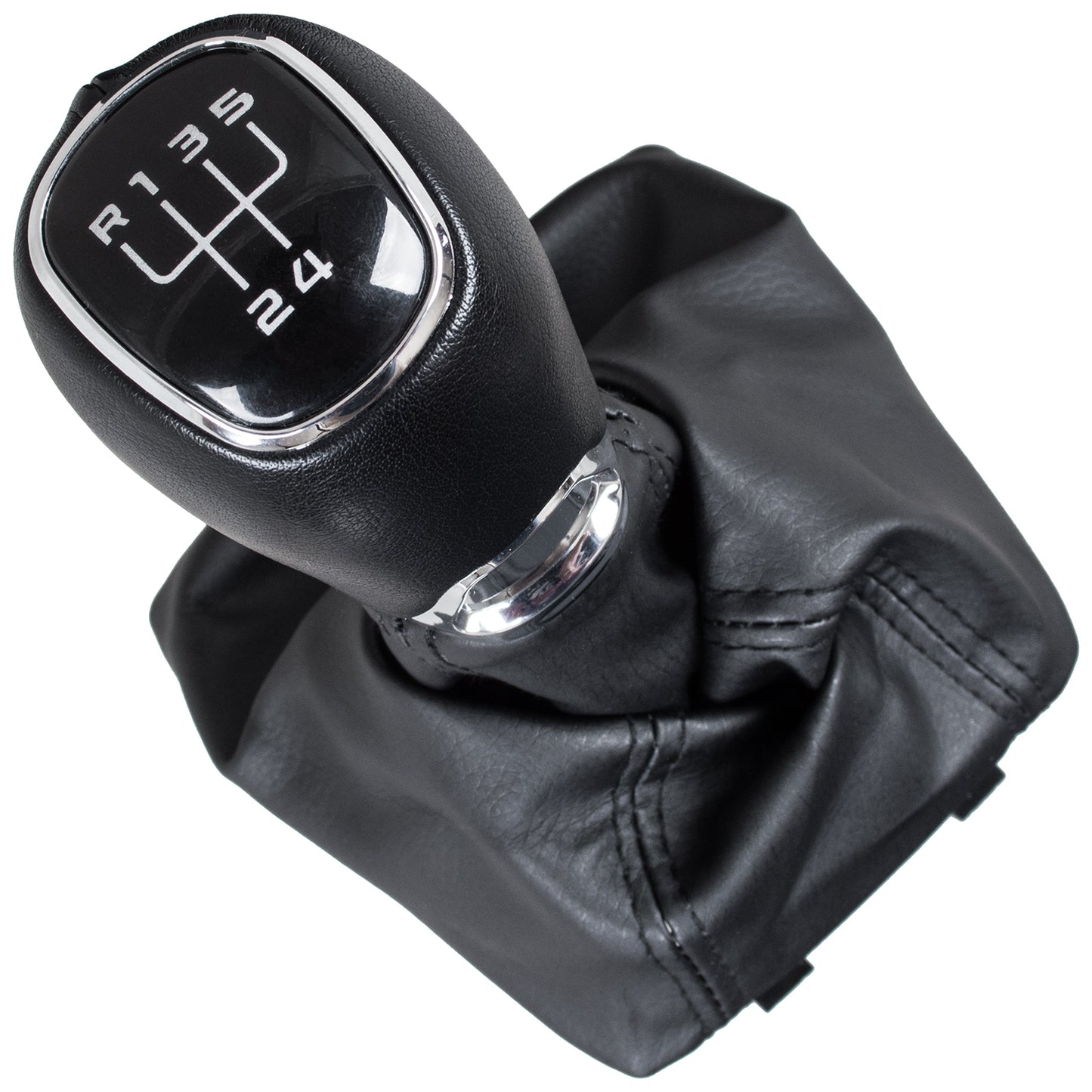 Skoda Octavia III 2012- gear knob + gaiter with frame ECO-LEATHER 5-SPEED