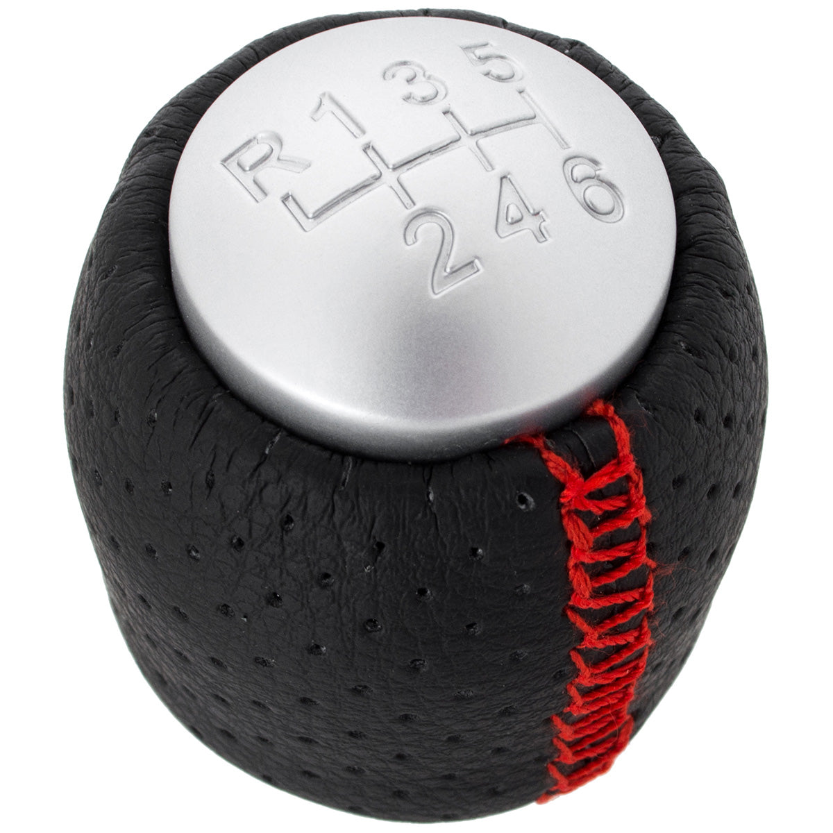 Alfa Romeo 159 05-11 gear knob BLACK + SILVER 6-SPEED