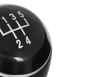 VW Polo V 6R 2009- Black Gear Knob + Chrome Frame Gaiter 5 SPEED
