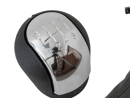 @@@@@ Opel Signum 03-08 Gear Knob 6-SPEED CHROME + Gear Lever Gaiter + Frame WHITE 2 pcs. SET