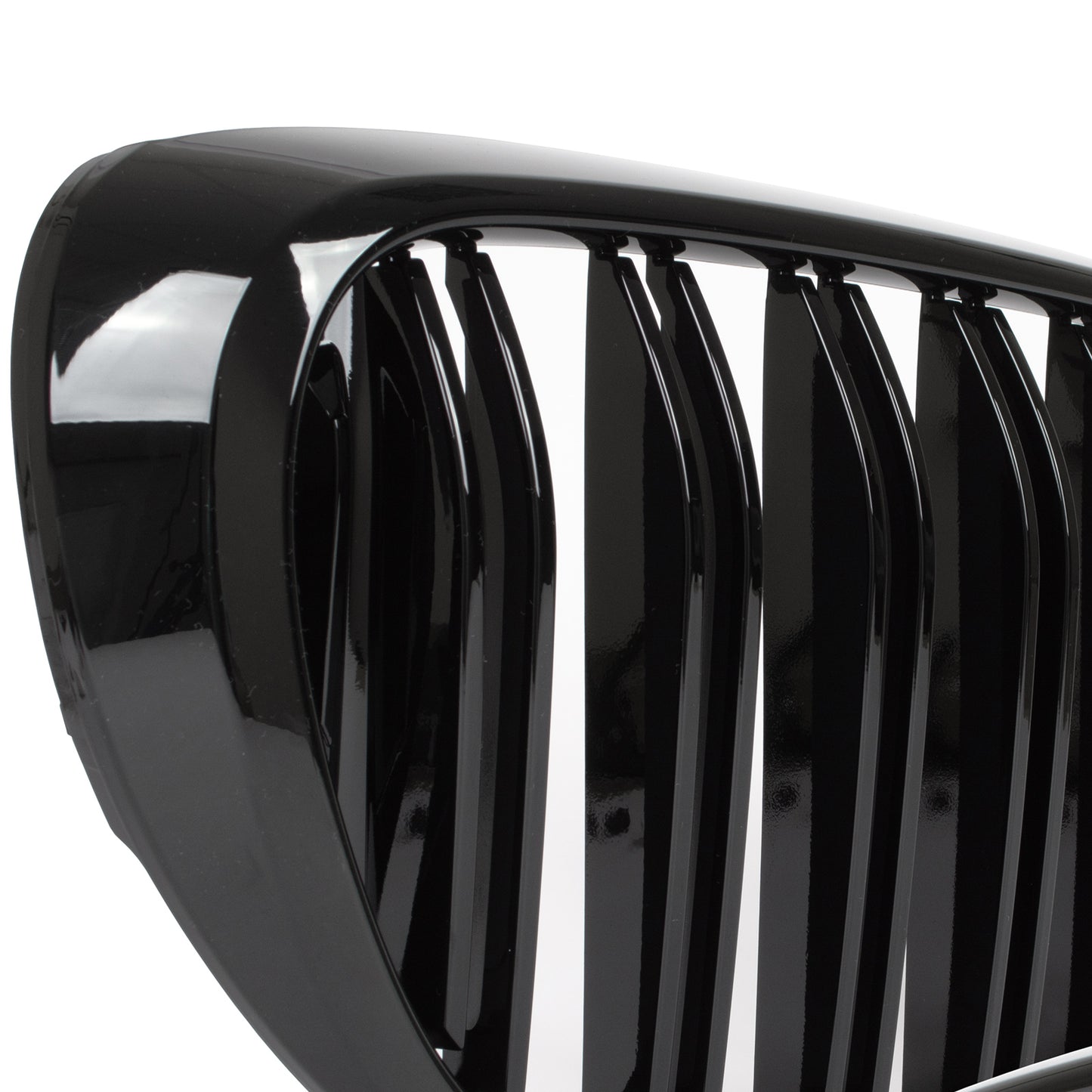 BMW 7 G11 G12 2015- Grilles between headlights (kidneys) left + right set. BLACK GLOSSY DOUBLE BAR