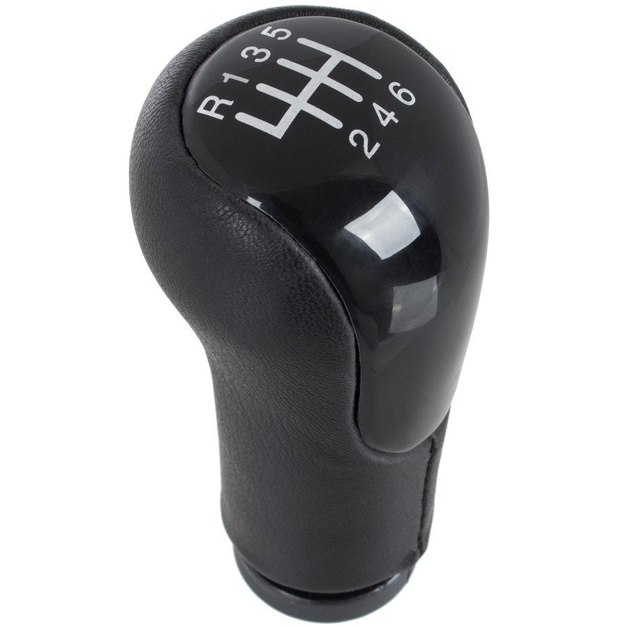 Ford Fiesta V MK6 01-10 gear knob BLACK ECO-LEATHER 6 SPEED