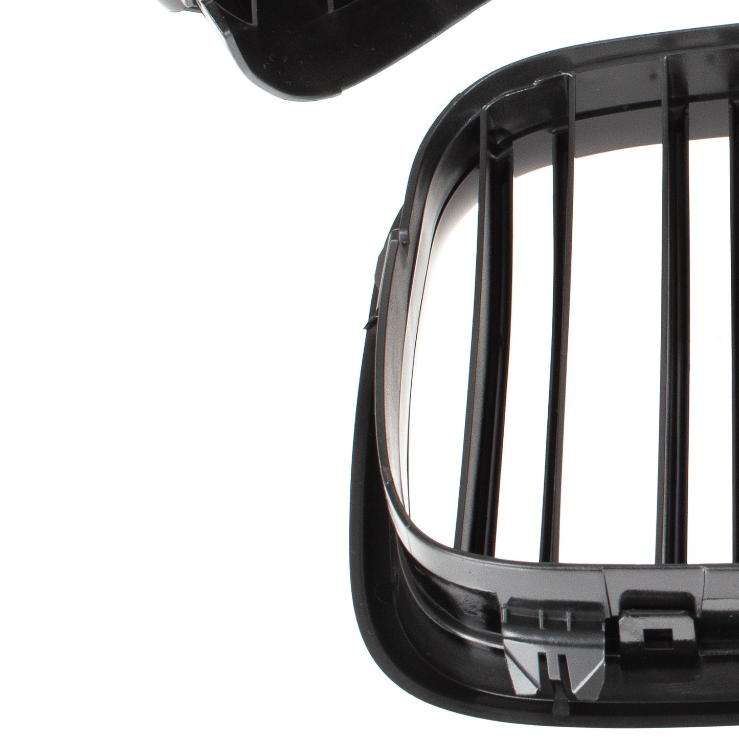 BMW 5 E39 95-03 SEDAN / ESTATE grilles (kidneys) left + right set BLACK GLOSSY DOUBLE BAR