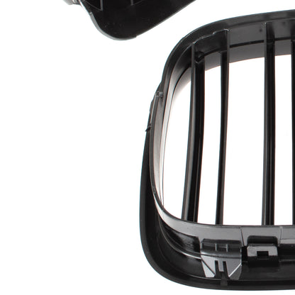 BMW 5 E39 95-03 SEDAN / ESTATE grilles (kidneys) left + right set BLACK GLOSSY DOUBLE BAR